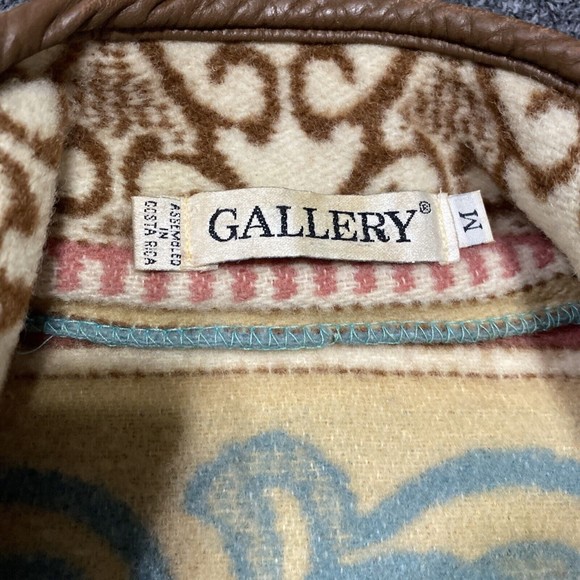 Gallery Size Medium Costa Rica Wool Blend Coat Unisex Aztec Print - Picture 2 of 5